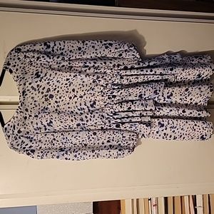 ELIZA J Dress, White and Blue